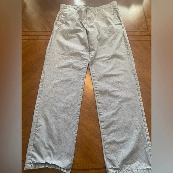 Calvin Klein Men's Blue/Gray 100% Cotton Micro Striped Career Trousers 34x32 EUC - Picture 3 of 12